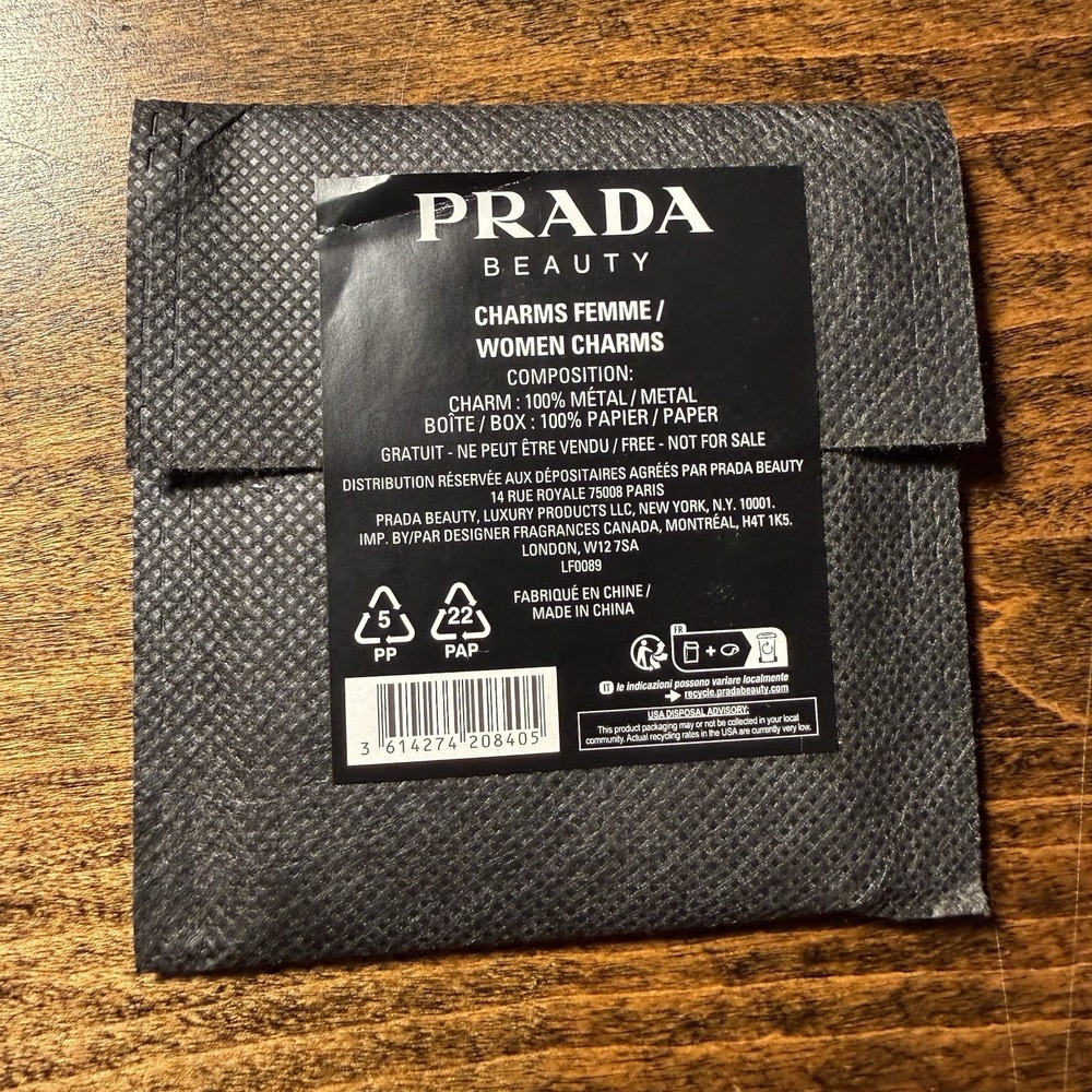 Prada Charm 3 Set Original Pradoxe Bottle Lip Customer Zip Pull Keychain Lotion - Picture 2 of 5